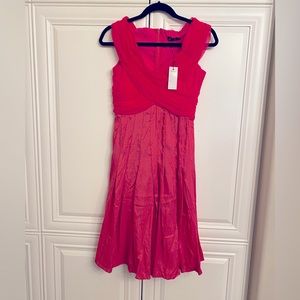 NWT Size Large Ariella Sleeveless Dress with Chiffon Top and Taffeta Skirt